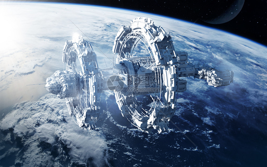 太空卫星空间站场景图片素材_免费下载_obj图片格式_VRF高清图片401131556