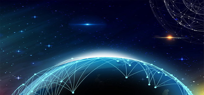 蓝色星空星球背景：科技PPT的视觉盛宴